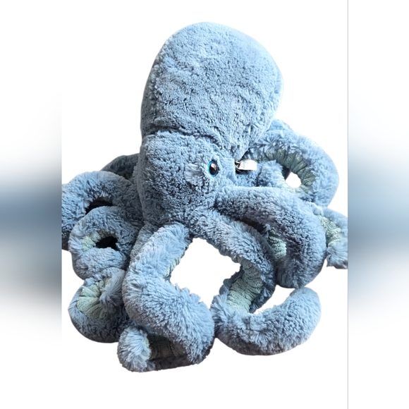 Jellycat Other - Jellycat Sol The Squid Plush Doll Stuffed Solid Teal 15" Rare Retired